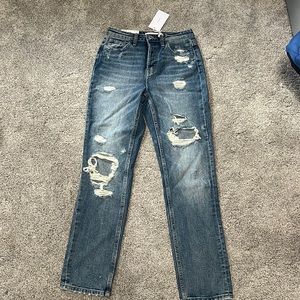 NWT Vervet super high rise straight Jean
